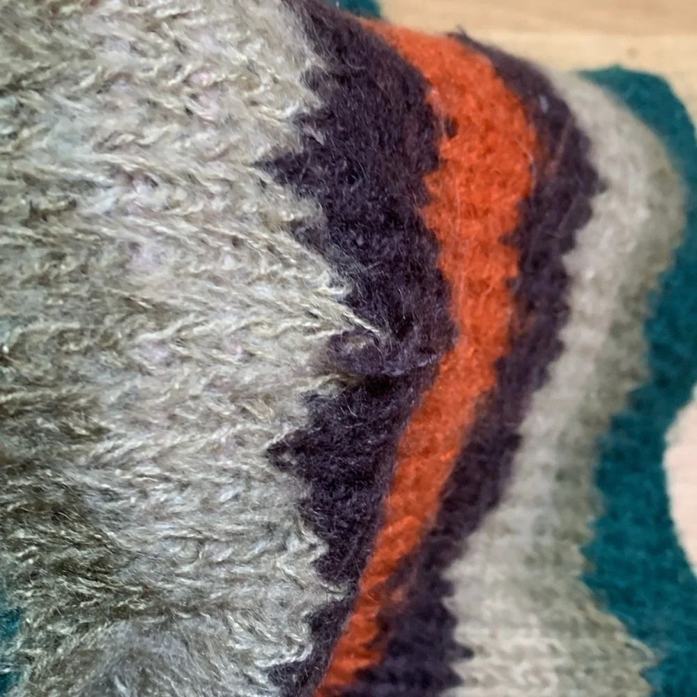 Darling Fuzzy Colorful Striped Infinity Scarf Women’s OS